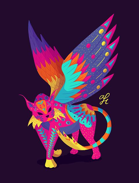 Los alebrijes Figuras míticas coloridas creación de la imaginación 
